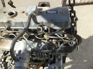 Used Mazda Diesel Engine from Yale Forklift for Parts Turns Well