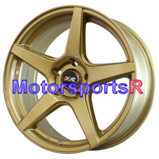 18 18x7 5 Et 38 XXR 535 Gold Concave Wheels Rims 5x100 02 13 Subaru Impreza WRX