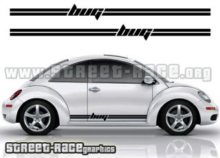 VW Volkswagen Beetle Racing Stripes 006 Bug Stickers Graphics Decals
