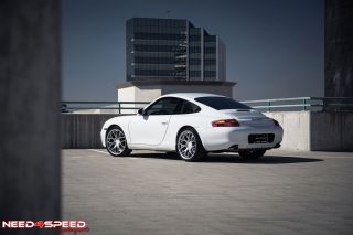 19" Ruger Mesh Concave Silver Wheels Rims Tires Fits Porsche 911 997 Turbo Wide