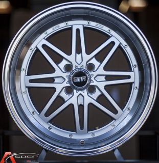 15x7 5 STR505 4x100 15mm Silver Machine Wheels Fits Scion XB Toyota Corolla
