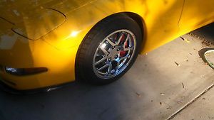 Corvette C5 Z06 Wheel Tire Set Chromed 17" 18" Original GM Parts