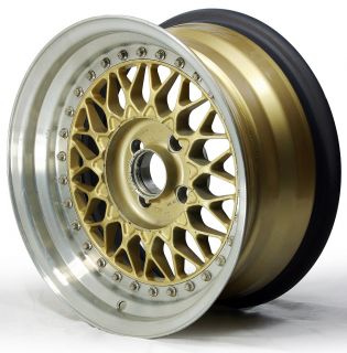 15" Factory Gold BBs RS Wheel for Maserati Biturbo 4x98 15x7 0mm