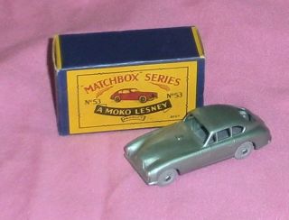 1950s Matchbox Lesney 53 Aston Martin Superb Metal Wheel Original Mint in Box