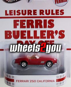 Ferrari 250 California Ferris Bueller 2013 Hot Wheels Retro Entertainment F Case