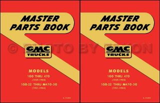 GMC Parts Book 1951 1952 1953 1954 1955 1st Series Pickup and Truck Part Catalog