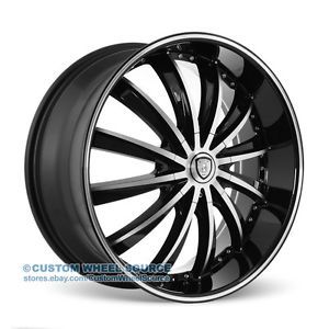 20" Borghini B19 Black Wheels for Acura Audi Buick BMW Cadillac Chevy