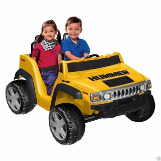 Outdoor Motorized Ride on Car Electric Power Hummer SUV H2 Wheels Kids Two Seats