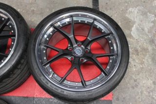 Corvette Z06 ZR1 HRE S101 Wheels 19 20 Satin Black Polished Lip Michelin Chevy
