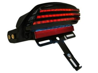 Smoke Tri Bar Fender LED Tail Light Bracket for Harley Softail FXST FXSTB FXSTC