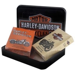 Harley Davidson Vintage Motorcycles Playing Cards Tin Set