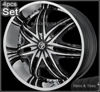 26inch Diablo Wheels and Tires Pkg for Lexus Impala Honda Audi Jaguar Rims