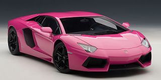 Autoart Lamborghini Aventador LP700 4 Verde Pink Black Wheels 1 18 74660