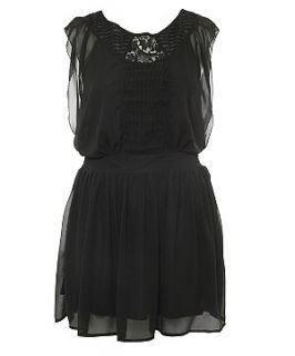 Lovedrobe Black Slash Sleeve Chiffon Dress