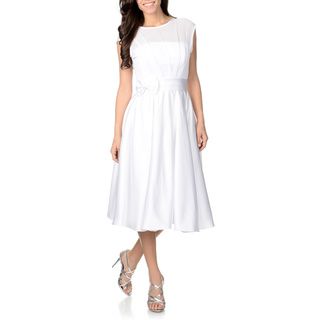 Attitude Couture Women's White Chiffon Wedding Dress Wedding Dresses