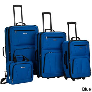 Rockland Deluxe 4 piece Expandable Rolling Upright Luggage Set Rockland Four piece Sets