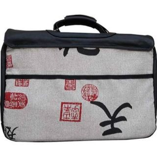 Women's Diversion Designs Emi Laptop Bag Black/Natural Diversion Designs Fabric Messenger Bags