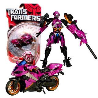 Hasbro Year 2007 Transformers Movie Series 1 Deluxe Class 6 Inch Tall Robot Action Figure   Autobot ARCEE with Crossbow Missile Launcher and 1 Missile (Vehicle Mode  Motorcycle RC 1100) Toys & Games