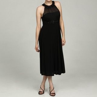 Jessica Howard Women's Black Beaded Neck and Waist Dress Jessica Howard Evening & Formal Dresses