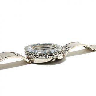 Noa Zuman Jewelry Designs Roman Glass Bezel Round Case Bracelet Watch