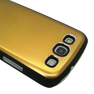 Gold Brushed Metal Aluminum PC Hard Case Cover for Samsung i9300 Galaxy S 3 III Cell Phones & Accessories