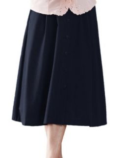 Swann Women's Button Front Pleated Skirt