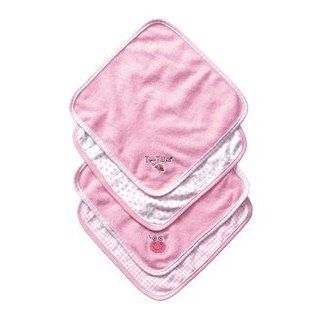 Avon Tiny Tillia 4 Piece Washcloth Set   Pink  Dilly Pig  Baby Washcloths  Baby