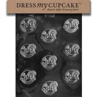 Dress My Cupcake DMCB009 Chocolate Candy Mold, Rocking Horse Fillable, Baby Shower Kitchen & Dining