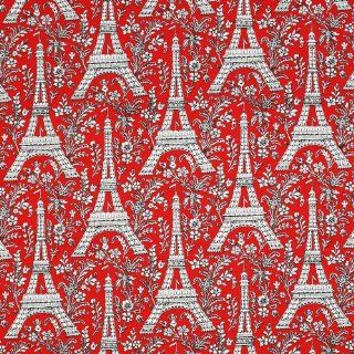 Michael Miller Eiffel Tower Red, 44 inch (112cm) Wide Cotton Fabric Yardage