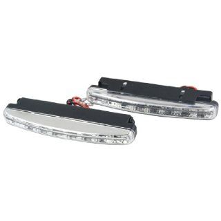 Amico Pair White 8 LEDs DRL Daytime Running Lights DC 12V for Truck Car Automotive