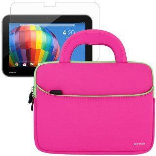BIRUGEAR Hot Pink Neoprene Travel Carrying Sleeve Case with Screen Protector for Toshiba Excite Pure   10.1 inch Tablet (AT15 A16 / AT10 A 104 WiFi) Computers & Accessories