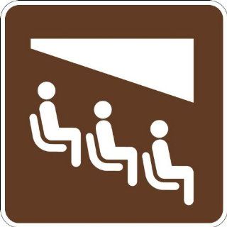 Tapco RS 109 High Intensity Prismatic Square National Park Service Sign, Legend "Theater (Symbol)", 12" Width x 12" Height, Aluminum, Brown on White