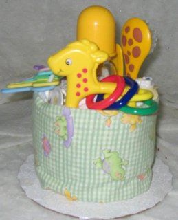 1 Tier Noah's Ark Baby Diaper Cake  Baby Diaper Changing Kits  Baby