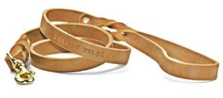 Dean & Tyler Love To Walk Dog Leash with Full Grain Leather and Solid Brass Hardware, 4 Feet by 3/4 Inch, Tan