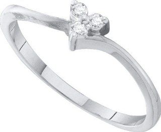 0.06 Carat Heart Shape Round Diamond Engagement Promise Ring TheJewelryMaster Jewelry