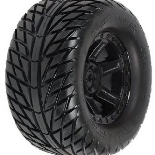 Proline 118113 Street Fighter 2.8" Street Tires Mounted Black Rear Wheels Toys & Games