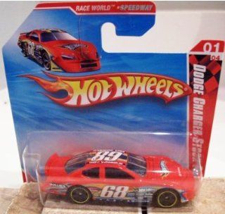2010 Hot Wheels DODGE CHARGER STOCK CAR Race World Speedway 1 of 4, #167 RED short card Toys & Games