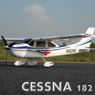 New 6 CH 2.4GHz Cessna 182 Skylane Radio Remote Control RC Airplane RTF w/ EPO Durability + With Flaps Toys & Games