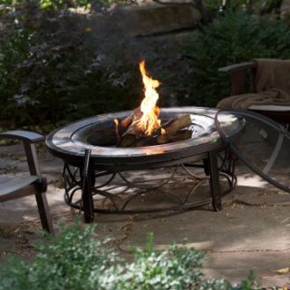 Red Ember Brighton 40 in. Round Slate Top Fire Pit Table   Fire Pits