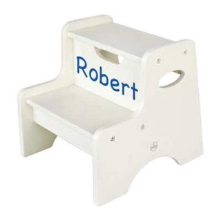 KidKraft Personalized White 2 Step Stool   Specialty Chairs