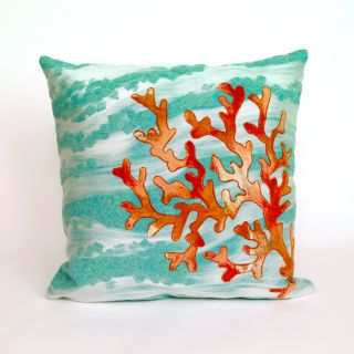 Liora Manne Coral Wave Indoor / Outdoor Throw Pillow   Decorative Pillows