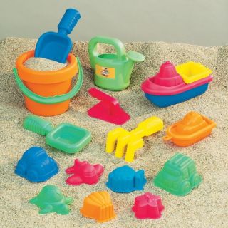 Small World Toys 15 Piece Sand Assortment   Tables & Chairs