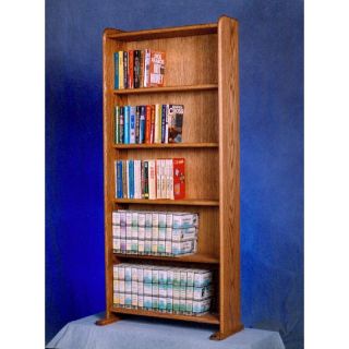 The Wood Shed Solid Oak 5 Row Media Cabinet / Bookcase   Bookcases