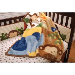 Kids Line Jungle 123 High Pile Blanket   Baby Blankets