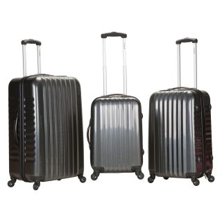 Rockland Luggage 3 Piece ABS Set   Carbon Fiber   Luggage Sets
