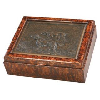 Hunting Dog Box   8W x 3H in.   Mens Jewelry Boxes