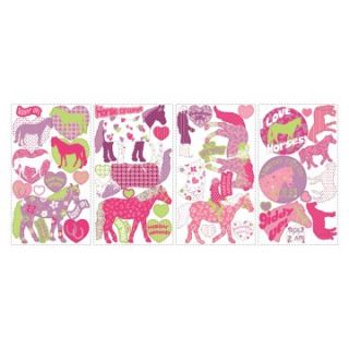 Horse Crazy Peel and Stick Wall Decals   Wall Decals