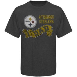 Pittsburgh Steelers #1 Dad T Shirt   Charcoal