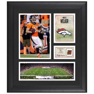 Wes Welker Denver Broncos Framed 15 x 17 Collage with Game Used Football