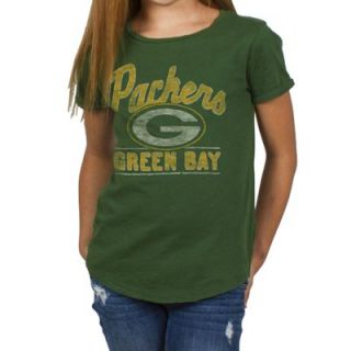 Junk Food Green Bay Packers Youth Girls Kickoff T Shirt   Green